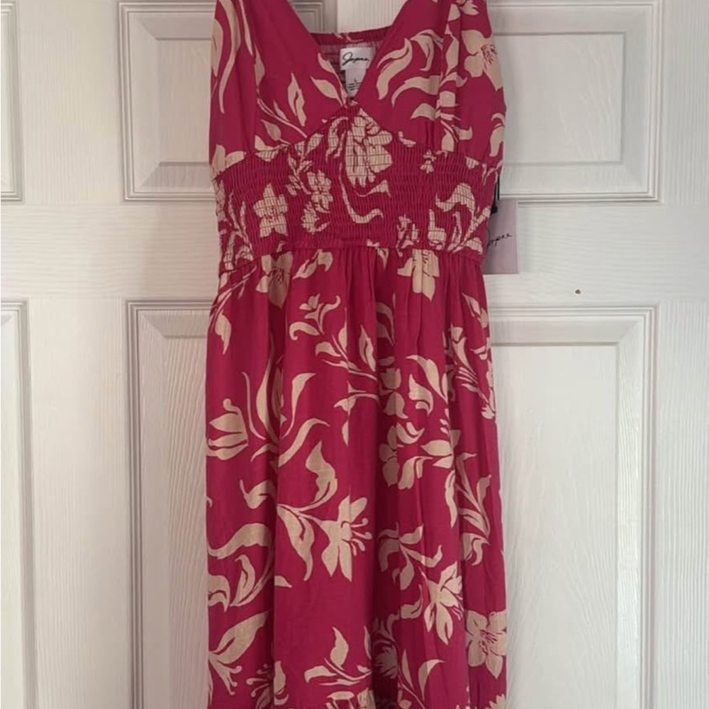 Floral Pink and Cream Dress